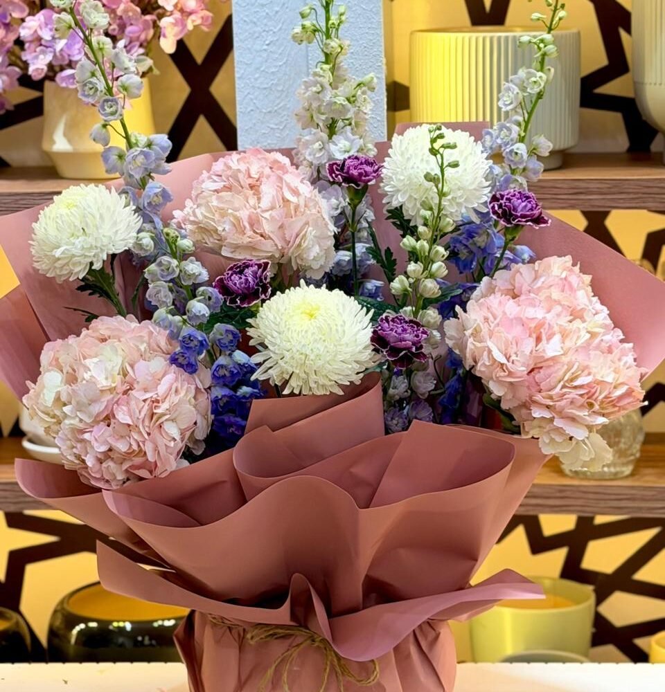 Luxury Pink, Purple & White Hydrangea Bouquet
