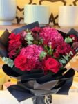 Luxury Red Rose & Pink Hydrangea Bouquet