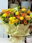Luxury Yellow & Orange Mixed Flower Bouquet