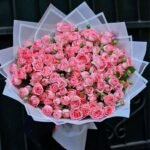Luxury Pink Baby Rose Bouquet – Premium Spray Rose Flower Arrangement