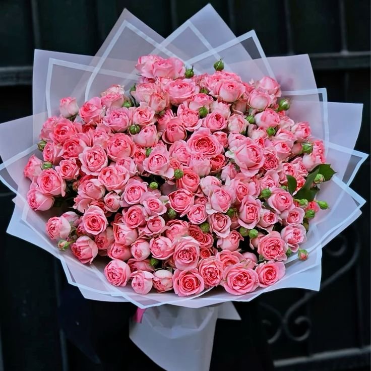 Luxury Pink Baby Rose Bouquet – Premium Spray Rose Flower Arrangement