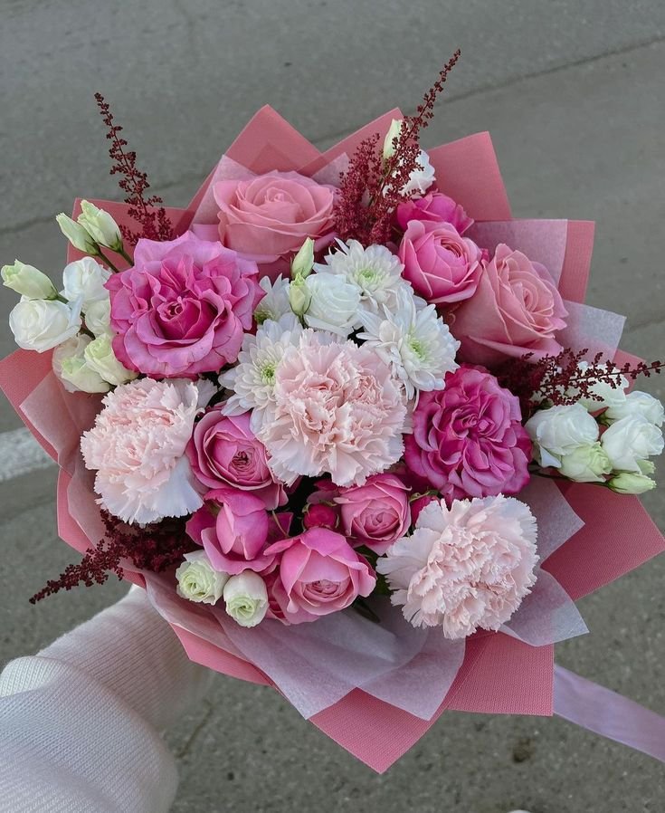 Luxury Pink & White Flower Bouquet