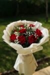 Luxury Red Rose Bouquet with Baby’s Breath