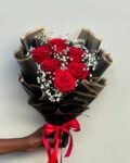 Luxury Red Rose Bouquet with Baby’s Breath