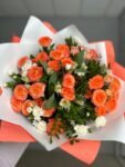 Luxury Orange & White Flower Bouquet