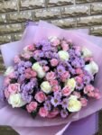 Luxury Pink, White & Purple Flower Bouquet – Premium Romantic Floral Arrangement