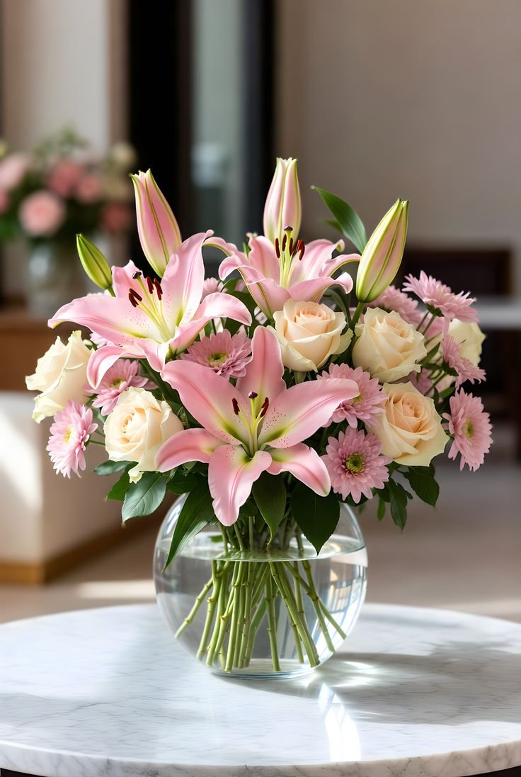 Elegant Floral Centerpiece for Living Room, Dining Table & Home Decor