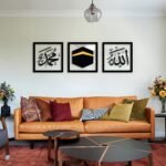 3 Piece Islamic Wall Art Set – Allah, Muhammad (ﷺ) & Kaaba Acrylic Wall Deco