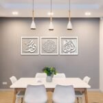 3 Piece Islamic Wall Art Set – Allah, Muhammad (ﷺ) & kalma Sharif Acrylic Wall Deco