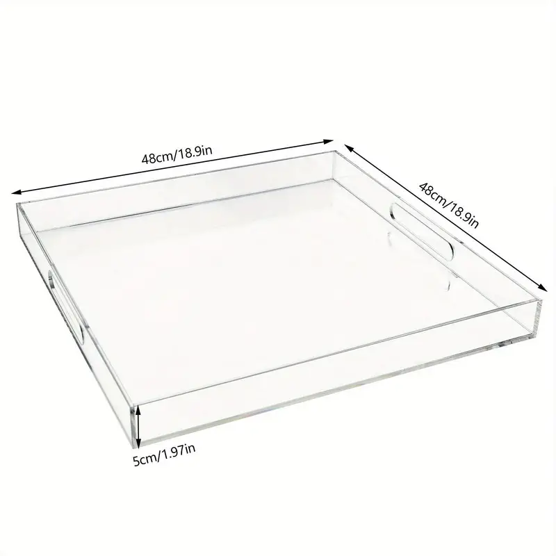 Premium Acrylic Serving Tray with Handles