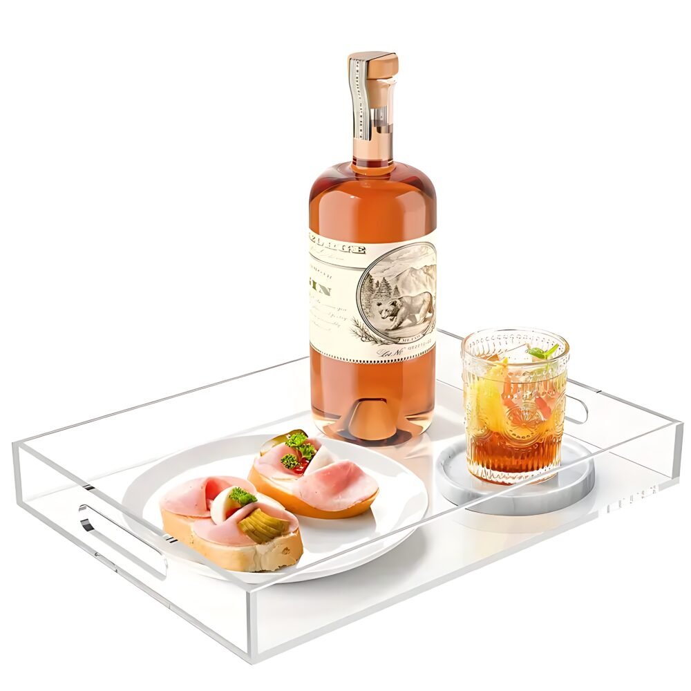 Premium Acrylic Serving Tray with Handles