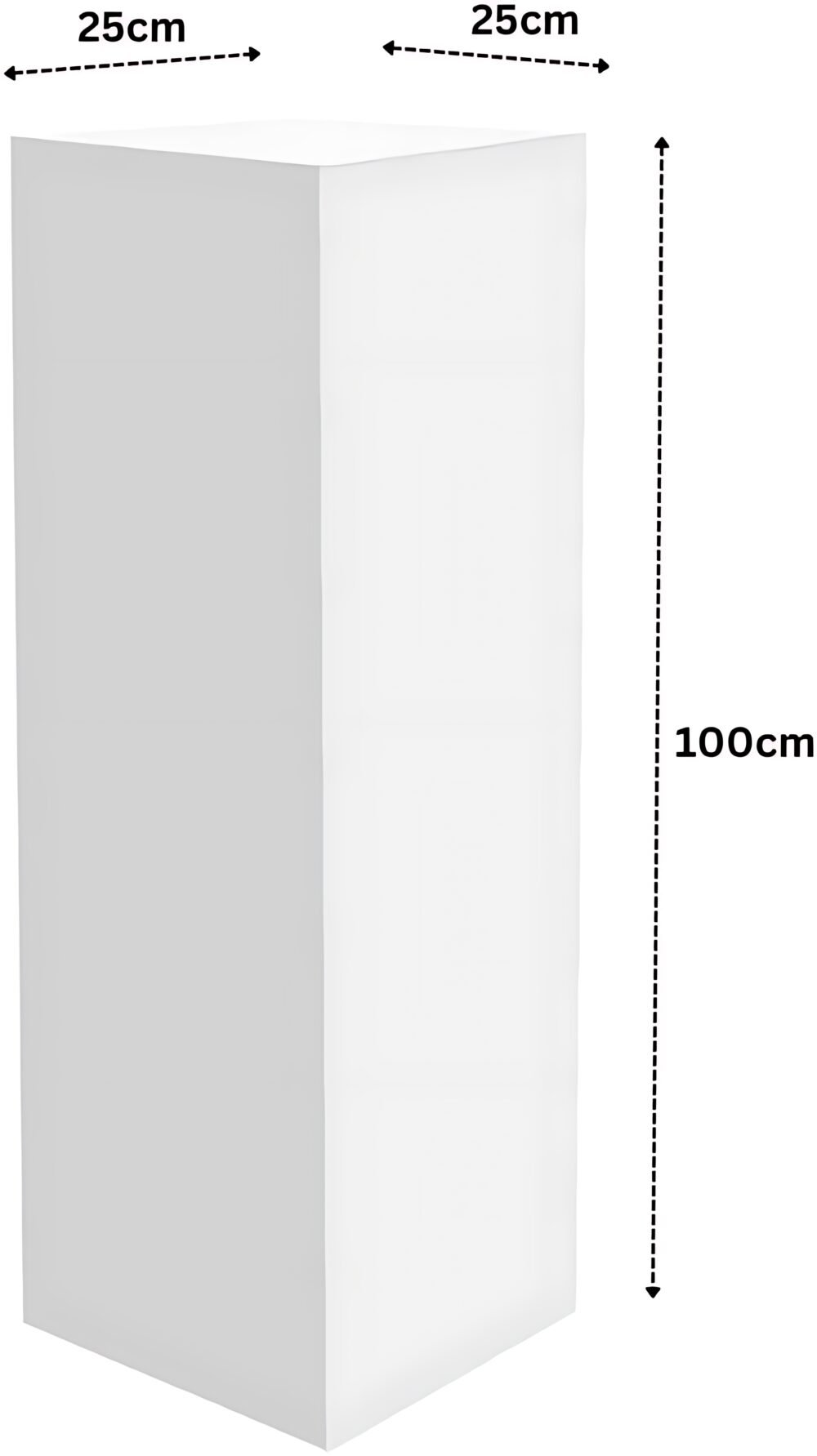 White Acrylic Display Pedestal Stand Set 3pcs