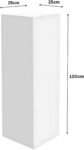 White Acrylic Display Pedestal Stand Set 3pcs
