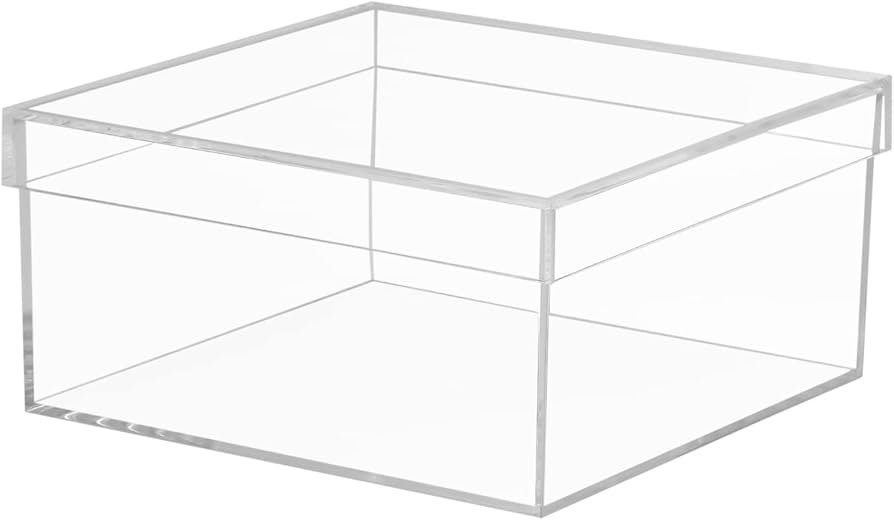 Luxury Clear Acrylic Gift Box with Satin Ribbon