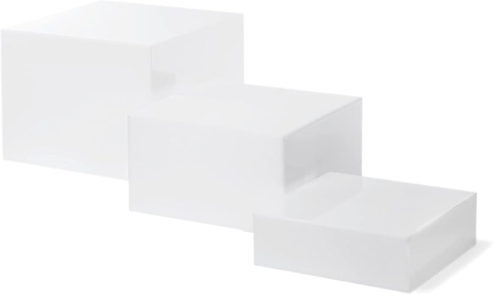 Clear Acrylic Dessert Display Risers Set 3pcs