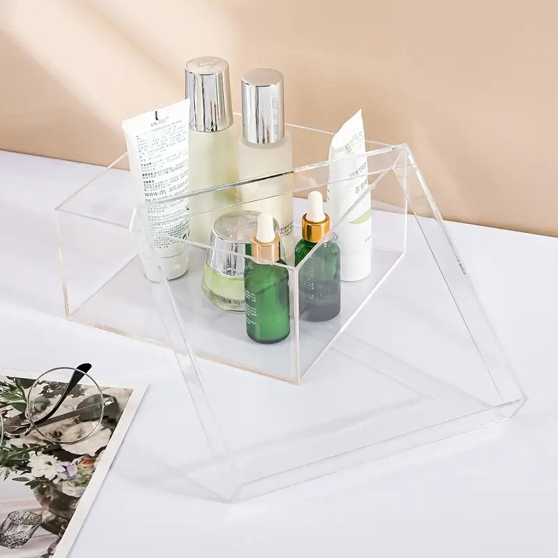 Luxury Clear Acrylic Gift Box with Satin Ribbon