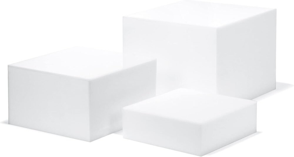 Clear Acrylic Dessert Display Risers Set 3pcs