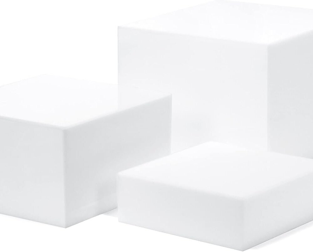 Clear Acrylic Dessert Display Risers Set 3pcs