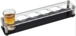 6 Hole Acrylic Short Glass Tray | Multi-Purpose Display and Storage Tray
