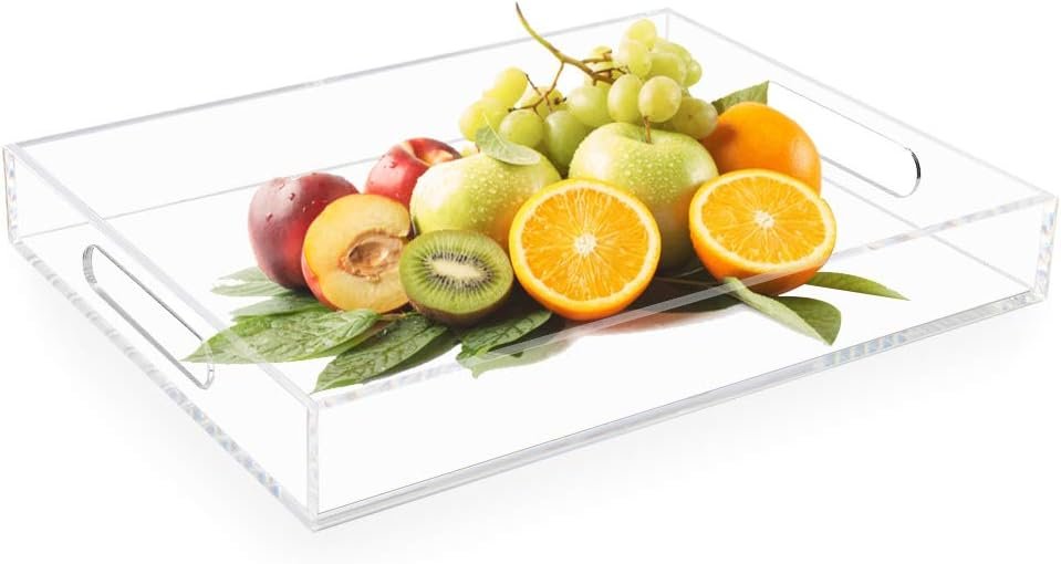 Premium Acrylic Serving Tray with Handles