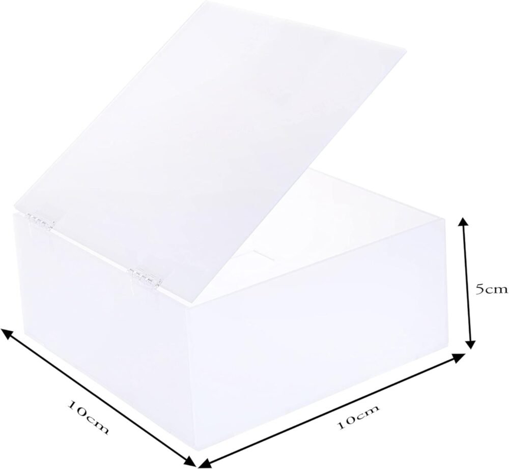 Premium Acrylic Storage Box with Hinged Lid