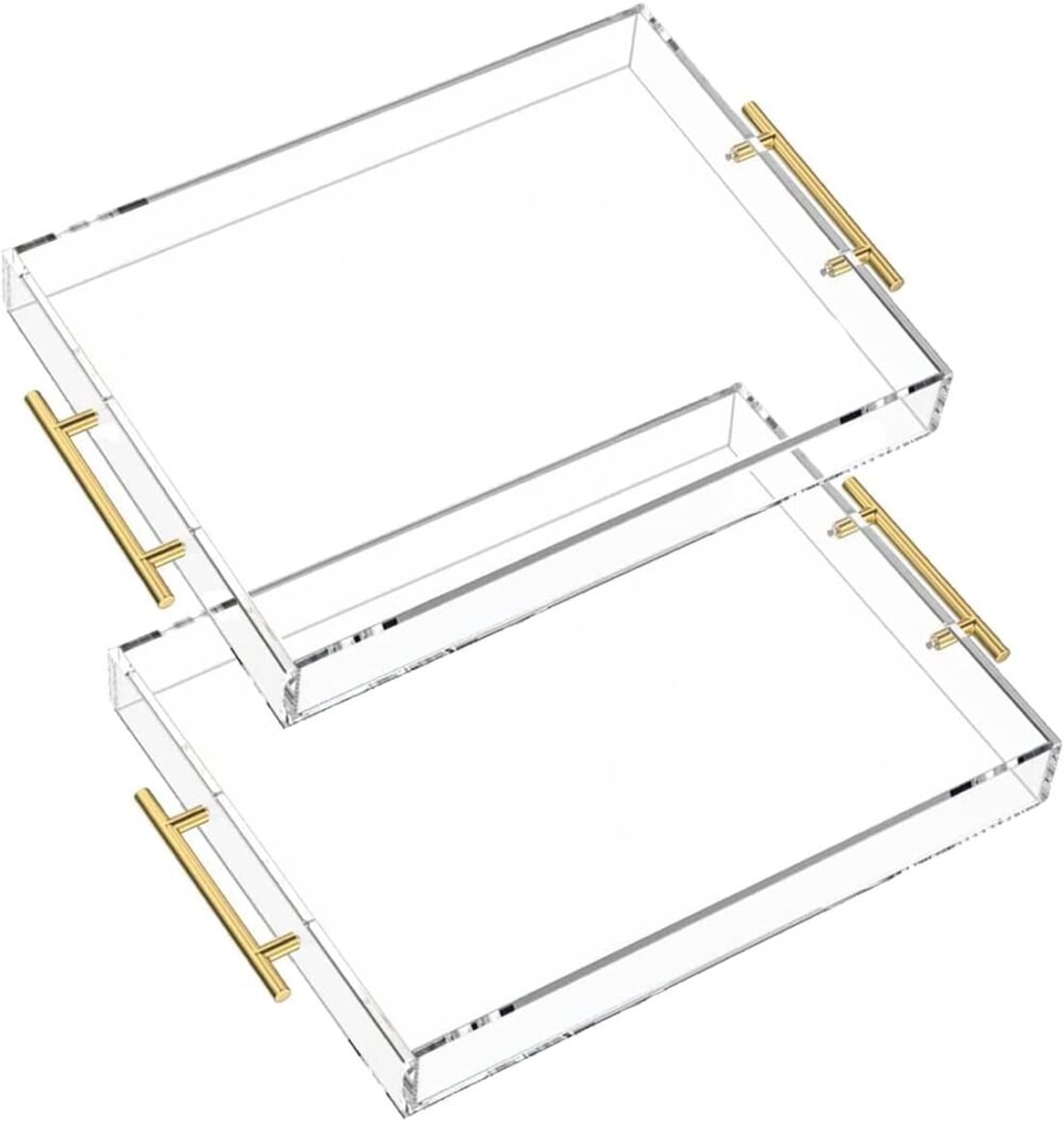 Premium Acrylic Serving Tray with Handles
