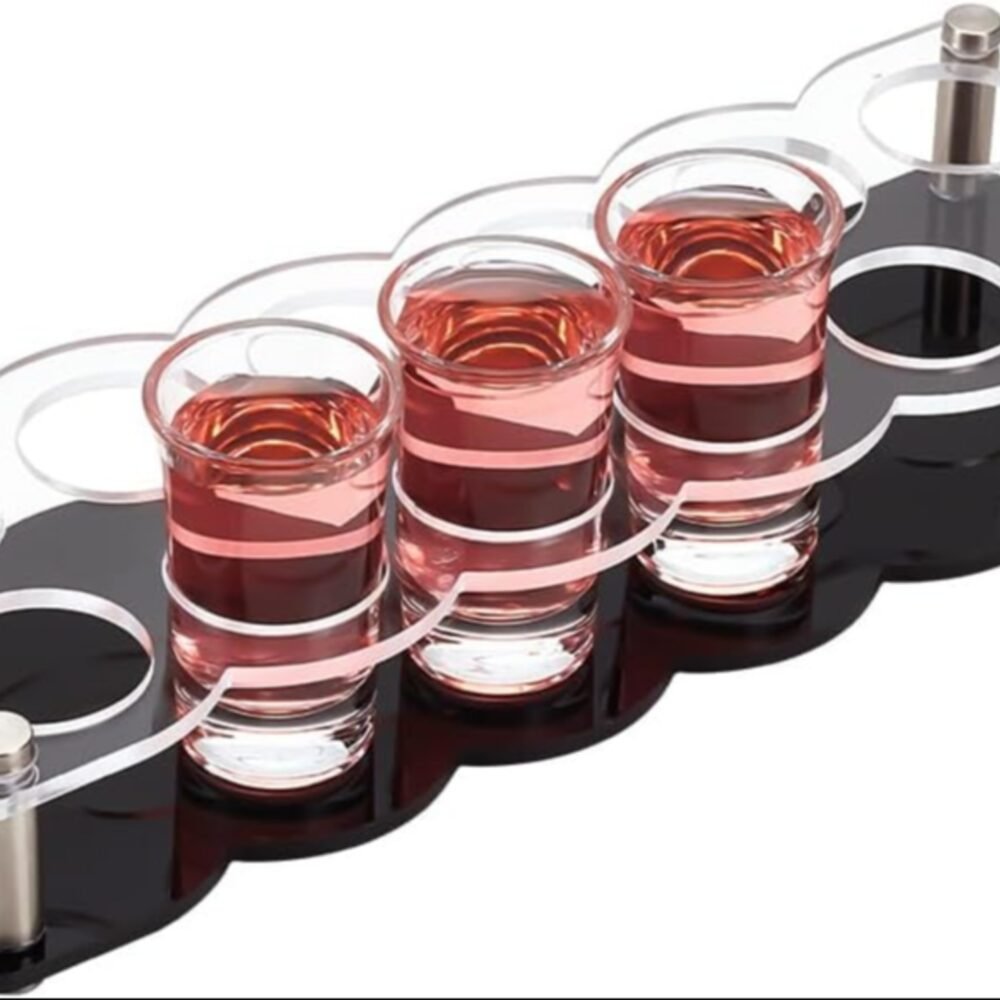 12 Hole Acrylic Short Glass Tray | Multi-Purpose Display and Storage Tray