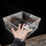 Luxury Clear Acrylic Gift Box with Satin Ribbon