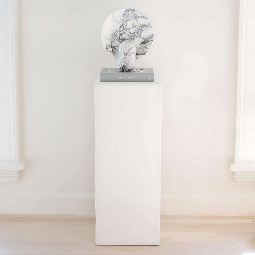 White Acrylic Display Pedestal Stand Set 3pcs