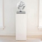 White Acrylic Display Pedestal Stand Set 3pcs