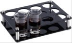 12 Hole Acrylic Short Glass Tray | Multi-Purpose Display and Storage Tray