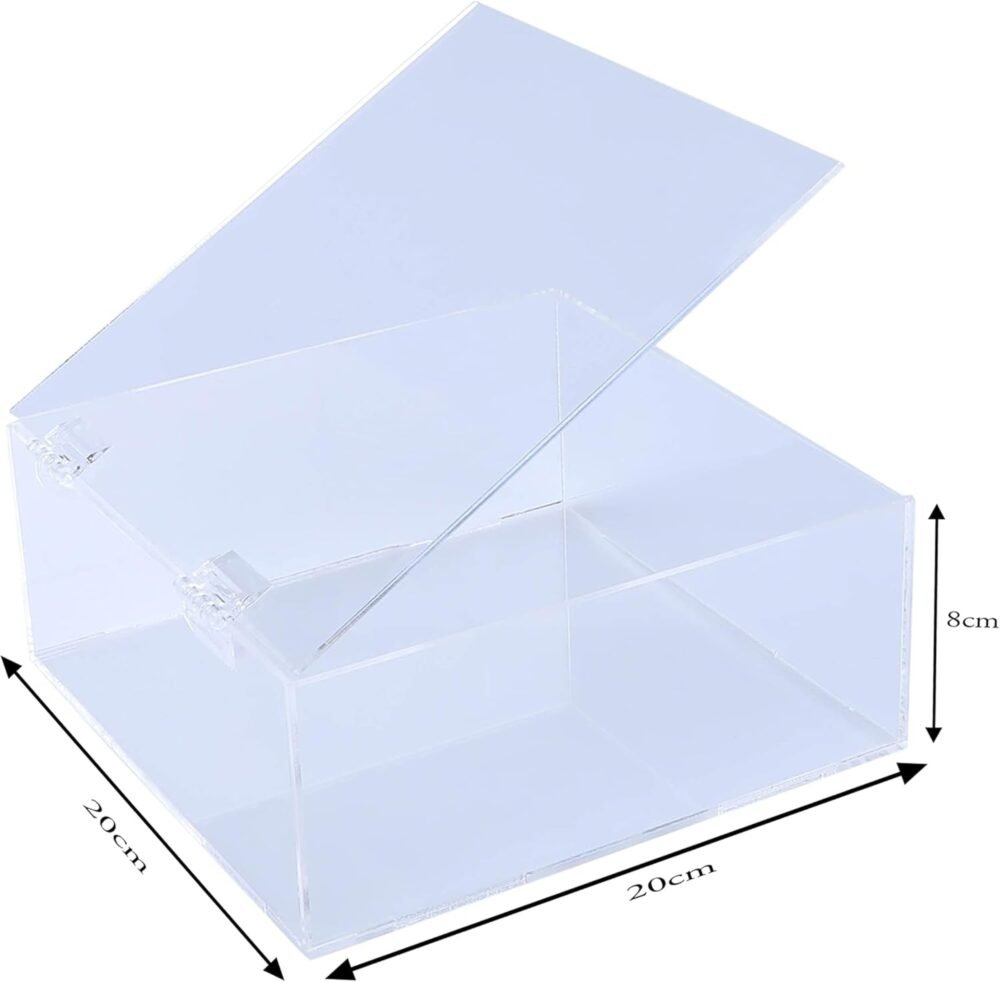 Premium Acrylic Storage Box with Hinged Lid