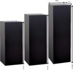 Black Acrylic Display Pedestal Stand Set 3pcs