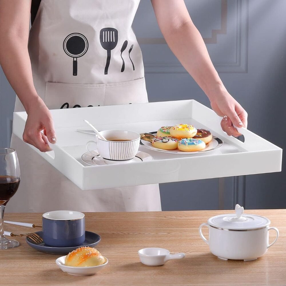 Premium Acrylic Serving Tray with Handles