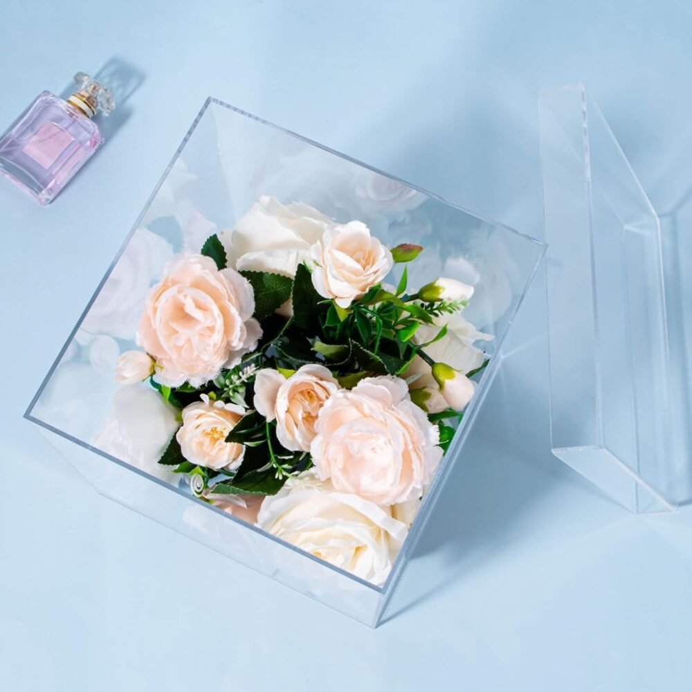 Premium Clear Acrylic Storage Box with Lid
