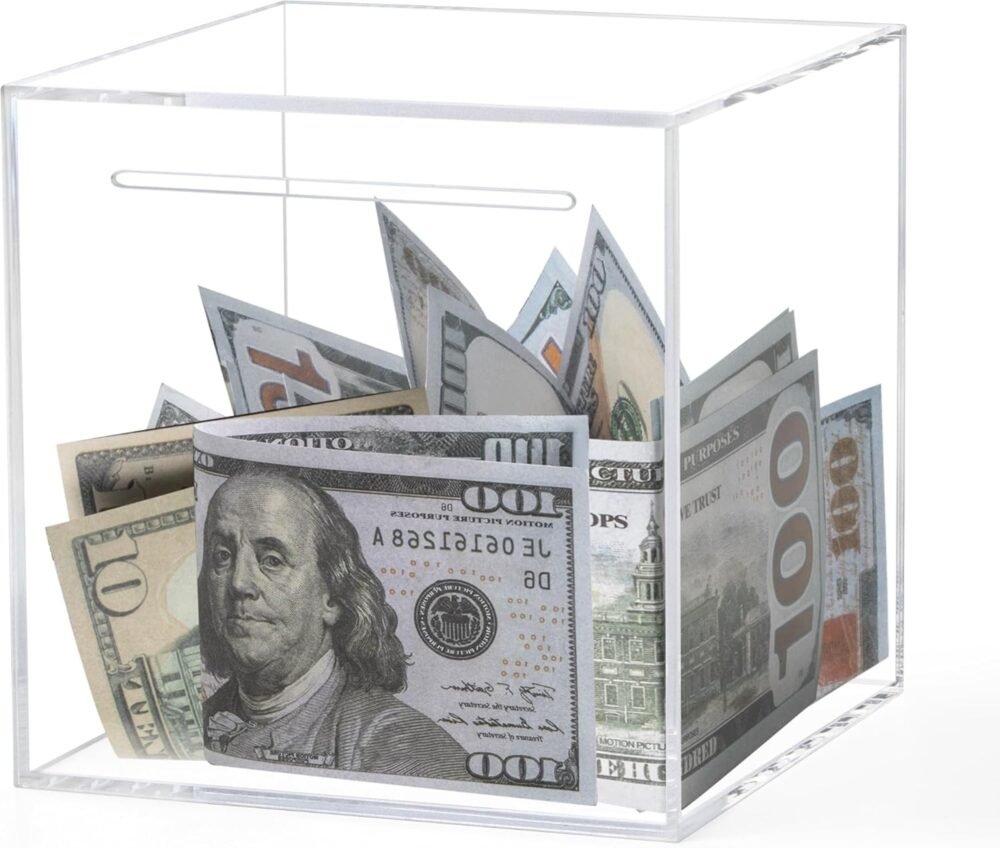 Clear Acrylic Kids Money Saving Box