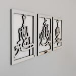 Islamic Acrylic Wall Art Set – Allah (ﷲ), Alhamdulillah & SubhanAllah