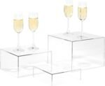 Clear Acrylic Dessert Display Risers Set 3pcs