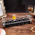 12 Hole Acrylic Short Glass Tray | Multi-Purpose Display and Storage Tray