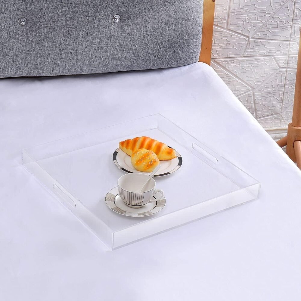 Premium Acrylic Serving Tray with Handles