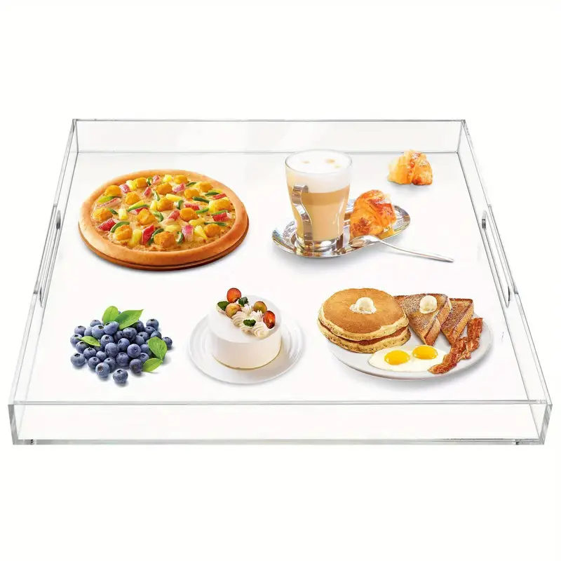 Premium Acrylic Serving Tray with Handles