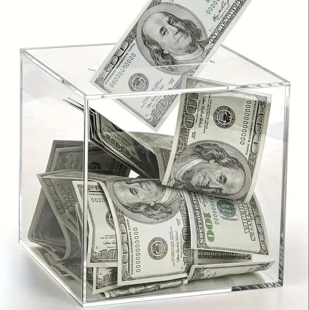 Clear Acrylic Kids Money Saving Box