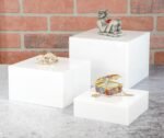 Clear Acrylic Dessert Display Risers Set 3pcs