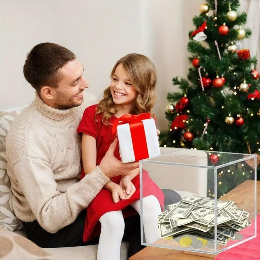 Clear Acrylic Kids Money Saving Box
