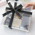Luxury Clear Acrylic Gift Box with Satin Ribbon