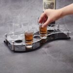 12 Hole Acrylic Short Glass Tray | Multi-Purpose Display and Storage Tray