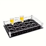 24 Hole Acrylic Short Glass Tray | Multi-Purpose Display and Storage Tray