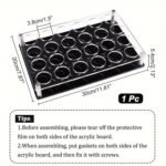 24 Hole Acrylic Short Glass Tray | Multi-Purpose Display and Storage Tray