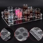 24 Hole Acrylic Short Glass Tray | Multi-Purpose Display and Storage Tray