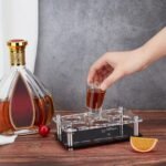 6 Hole Acrylic Short Glass Tray | Multi-Purpose Display and Storage Tray